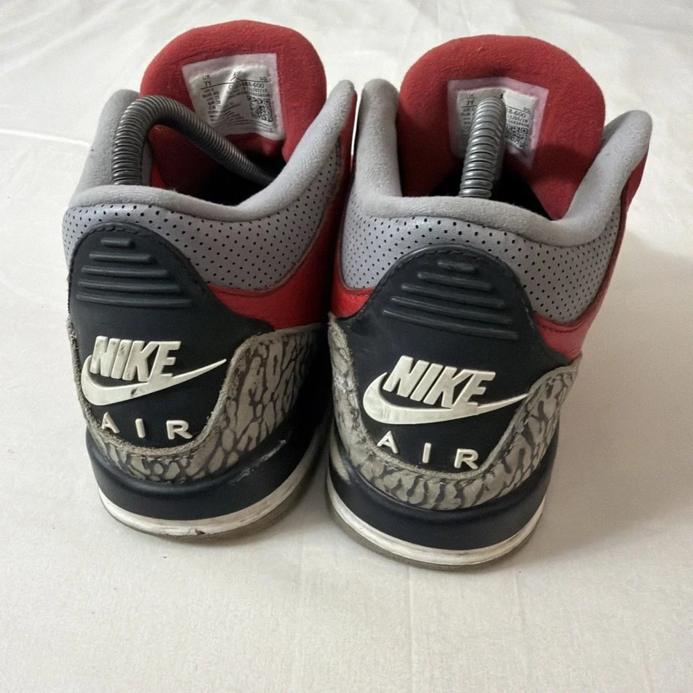 Nike Air Jordan 3 Retro Size 7Y‎ Or 8.5 Women Unite Fire Red Cement CQ0488-600
